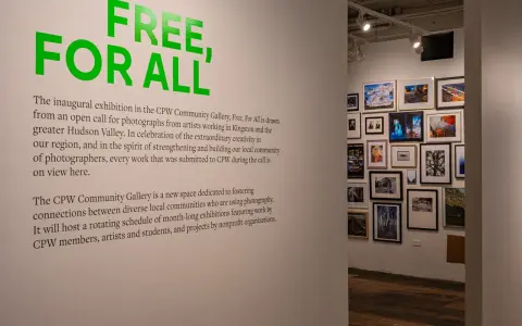 The **center for photography at woodstock** presents "Free, For All," an exhibition of local photographers' work.