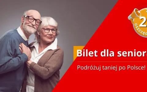 Uśmiechnięci seniorzy cieszą się zniżką 25% na bilet dla seniora PKP. Podróżuj taniej po Polsce!