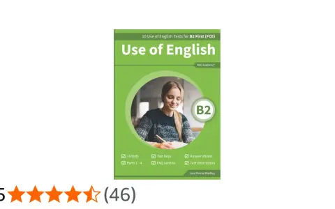 Książka "Use of English B2" z 10 testami, kluczami odpowiedzi i opisem. Idealna do przygotowania do egzaminu FCE.