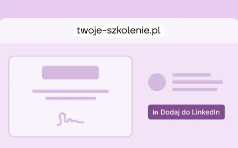 Certyfikat ukończenia kursu szczepień. Dodaj do LinkedIn.