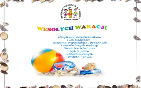 Życzenia wakacyjne dla dzieci i rodziców pełne radości i bezpieczeństwa