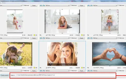 Program do kadrowania zdjęć do formatu 10x15. Widoczne dziewczynki, przyjaciółki i dłonie tworzące serce.