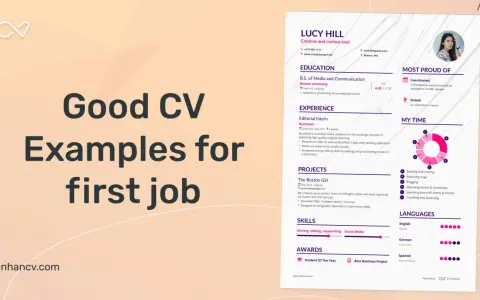 Przykładowy szablon CV z sekcjami: dane kontaktowe, wykształcenie, doświadczenie, projekty, umiejętności, nagrody.
