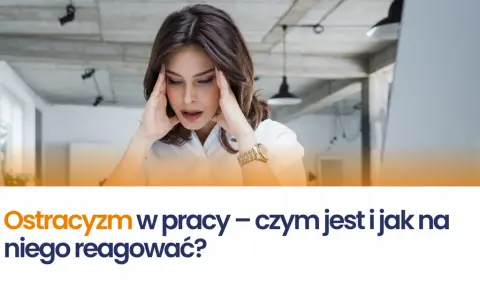 Kobieta z dłońmi na skroniach, zestresowana. Temat: ostracyzm w pracy – czym jest i jak na niego reagować?