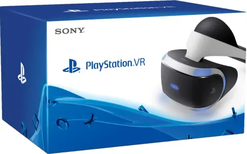 Pudełko PlayStation VR z goglami VR na pierwszym planie.