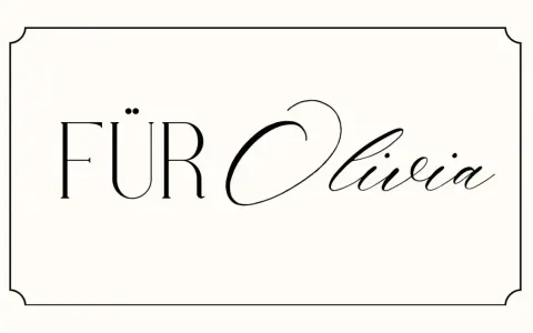 Schöne umrandungen zum ausdrucken kostenlos für Olivia. Ein eleganter Rahmen mit der Aufschrift "FÜR Olivia" in geschwungener Schrift.