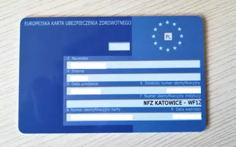 Europejska Karta Ubezpieczenia Zdrowotnego (EKUZ) z datą ważności. Ważna dla podróżujących po UE.