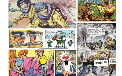 Kiedy powstał pierwszy komiks? Zobacz sceny z różnych komiksów: akcja, humor, fantasy i dramatyczne historie.