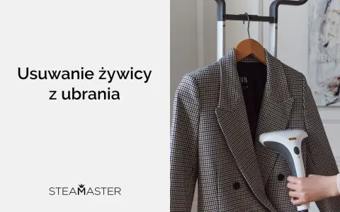 Jak usunąć żywicę z ubrania? Parownica Steam Master pomoże odświeżyć marynarkę.