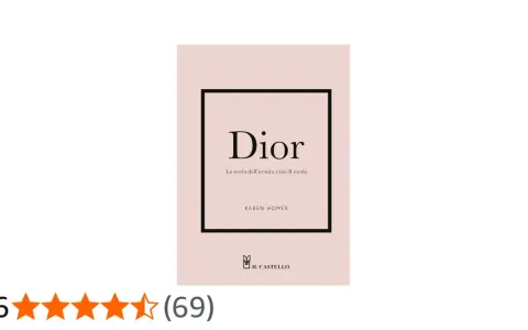 Copertina libro "Dior: La storia dell'iconica casa di moda" di Karen Homer. Il marchio Dior è protagonista.