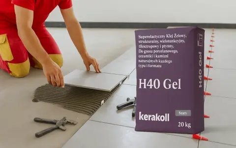 Układanie płytek na zewnątrz? Wybierz H40 Gel, superelastyczny klej do gresu, ceramiki i kamienia.