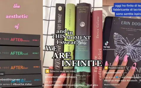 Una pila di libri young adults, tra cui la serie "After" e "Fabbricante di lacrime", ispira storie infinite.