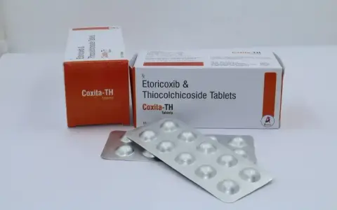 Coxita-TH 60 mg to lek na receptę, który pomaga w łagodzeniu bólu i stanów zapalnych. Zawiera etoricoxib i thiocolchicoside.