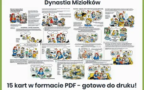 Dynastia Miziołków streszczenie: ilustracje i teksty o rodzinie, humorze, szkole i życiu. Idealne dla rodziców i dzieci.