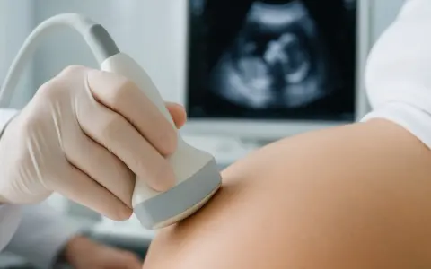 Pierwsze spojrzenie na maluszka! 9 tydzień ciąży, USG 3D pokazuje jego maleńką postać.