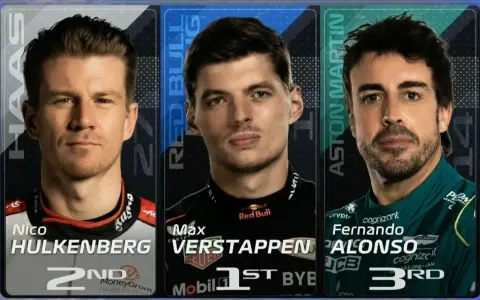 Max Verstappen, Nico Hulkenberg y Fernando Alonso, podio de la clasificación F1 Canada.
