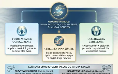 Co to jest chrzest święty we śnie? Symbolizuje nowy początek, oczyszczenie i duchową odnowę. Może oznaczać osobistą transformację lub branie odpowiedzialności za innych.