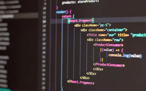 Gotowe skrypty JavaScript w React. Fragment renderuje listę produktów, każdy z konsolą logującą wartość.