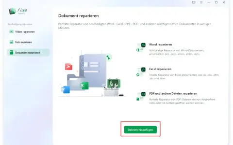 Dokumentenreparatur-Software. Repariert Word, Excel und PDF. Ideal, wenn Sie Probleme haben, Ihre Excel-Dateien zu öffnen.