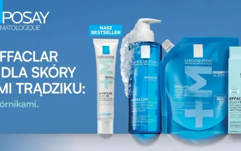 Linia Effaclar od La Roche-Posay to skuteczne rozwiązanie co na trądzik. Krem, żel i plastry pomagają zwalczać niedoskonałości.