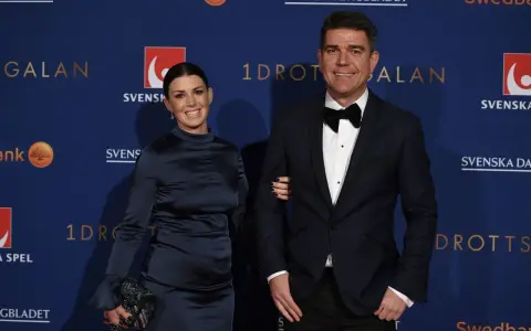 Patrick Ekwall och hans fru på galan.