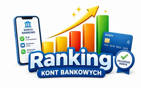 Ranking kont bankowych z telefonem, kartą i wykresem wzrostu. Znajdź najlepszy bank w Polsce!