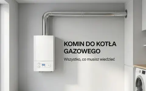 Nowoczesny piec gazowy z metalowym kominem. Dowiedz się, jaki komin do pieca gazowego wybrać, by zapewnić bezpieczeństwo i efektywność ogrzewania.