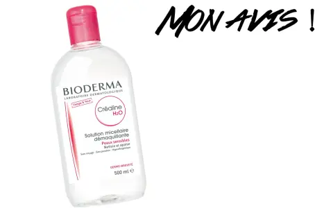 Flacon d'eau micellaire Bioderma Créaline H2O pour peaux sensibles, nettoie et apaise. Mon avis sur ce produit culte !