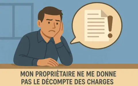 Un homme soucieux regarde une bulle de dialogue contenant un document et un point d'exclamation.