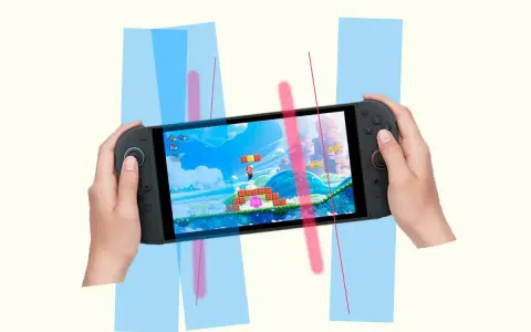 Manos sujetando una Nintendo Switch 2 Lite jugando a Super Mario Bros.