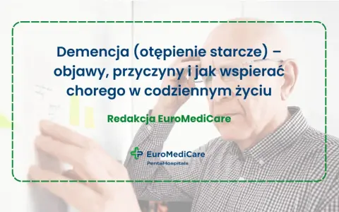 Starszy mężczyzna w okularach, tekst o demencji. Ostatni etap demencji jest trudny, ale wsparcie jest kluczowe.
