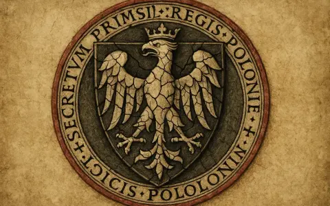 Pieczęć z orłem, symbolizująca rozbicie dzielnicowe Polski. Przyczyny i skutki tego okresu historii.
