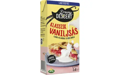 Dröm dig bort med klassisk vaniljsås, perfekt till desserten. Detta vaniljsås recept är gjort på grädde och äkta vanilj.
