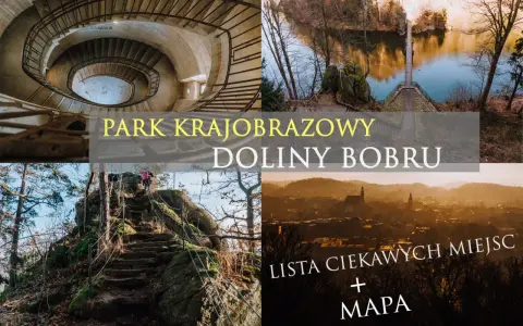 Park Krajobrazowy Doliny Bobru oferuje liczne atrakcje: kręte schody, kamieniołom, skalne ścieżki i panoramę miasta.
