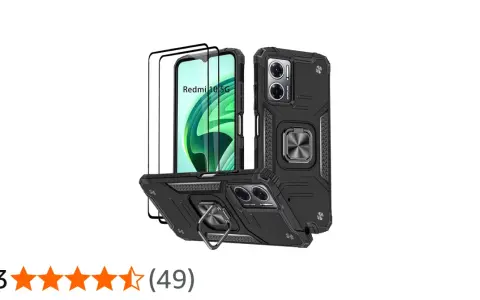 Wytrzymałe etui na telefon Redmi 10 z pierścieniem i szkłem ochronnym. Idealne dla aktywnych!