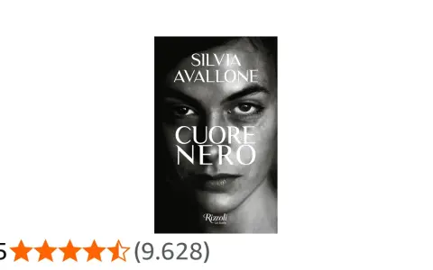 Copertina del libro "Cuore Nero" di Silvia Avallone. La trama è avvolta nel mistero, come il volto in penombra.