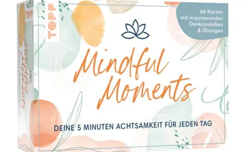 Kartenbox "Mindful Moments" mit inspirierenden Denkanstößen & Übungen. Eine achtsamkeitsmeditation anleitung für jeden Tag.