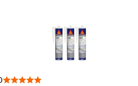 Trois cartouches de mastic Sikaflex 591, idéales pour les applications maritimes. La fiche technique de ce produit est disponible.