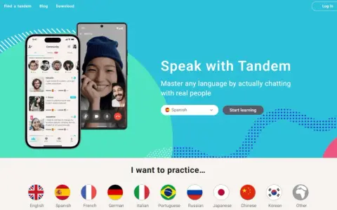 Aplikacja do nauki mówienia po angielsku Tandem pozwala na rozmowy z native speakerami. Wybierz język i zacznij naukę!