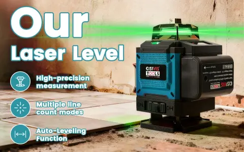 Livella laser 360° con funzione autolivellante, ideale per misurazioni precise e multiple linee.