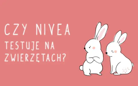 Dwa urocze króliki zastanawiają się, czy Nivea testuje kosmetyki na zwierzętach.