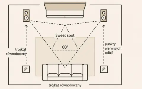 Jak rozmieścić głośniki w salonie? Odkryj swój sweet spot!