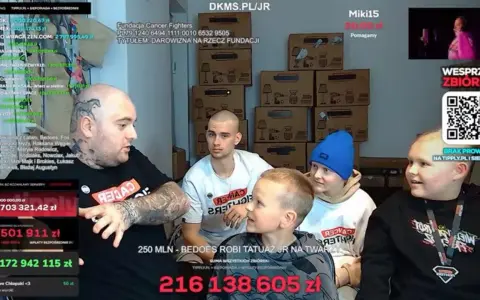 Bedoes robi tatuaż JR na twarz. Streamerzy zbierają pieniądze na fundację.