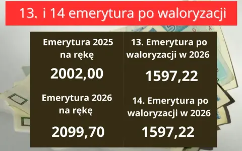 13. i 14. emerytura po waloryzacji w 2026 roku: ile wyniesie? Sprawdź, kiedy 14 emerytura i dla kogo jest przeznaczona.