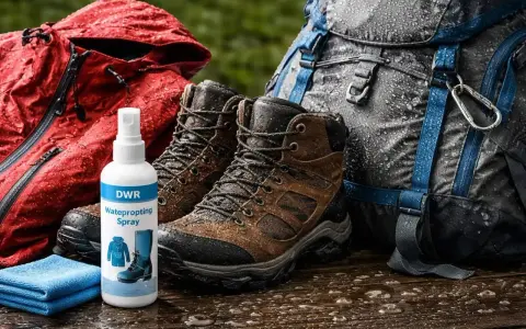 DWR – co to? Wodoodporny spray do odzieży i obuwia turystycznego, który chroni przed deszczem.