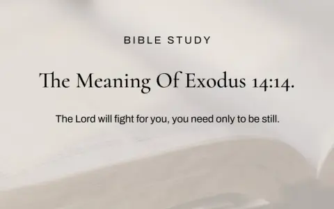 Bibelstudie: Die Bedeutung von Exodus 14,14. Der Herr wird für dich kämpfen, du brauchst nur still zu sein.