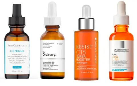 Varios sérums de vitamina C para saber para qué sirve: Skinceuticals C E Ferulic, The Ordinary, Paula's Choice Resist C15 y La Roche-Posay Pure Vitamin C10.