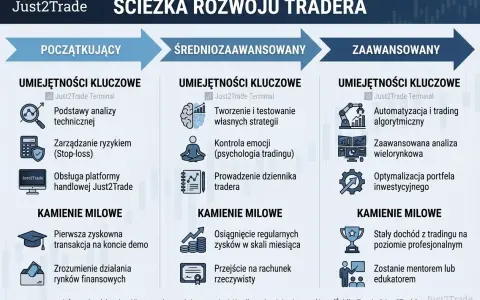 Ścieżka rozwoju tradera: początkujący, średniozaawansowany, zaawansowany. Kluczowe umiejętności i kamienie milowe w handlu forex.