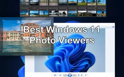 Przeglądarka zdjęć na Windows 11. Widok kolekcji zdjęć RAW i podgląd weneckiego krajobrazu.