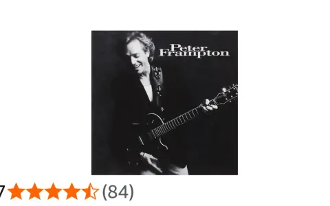 Peter Frampton, lächelnd mit Gitarre, auf dem Cover seines Albums.